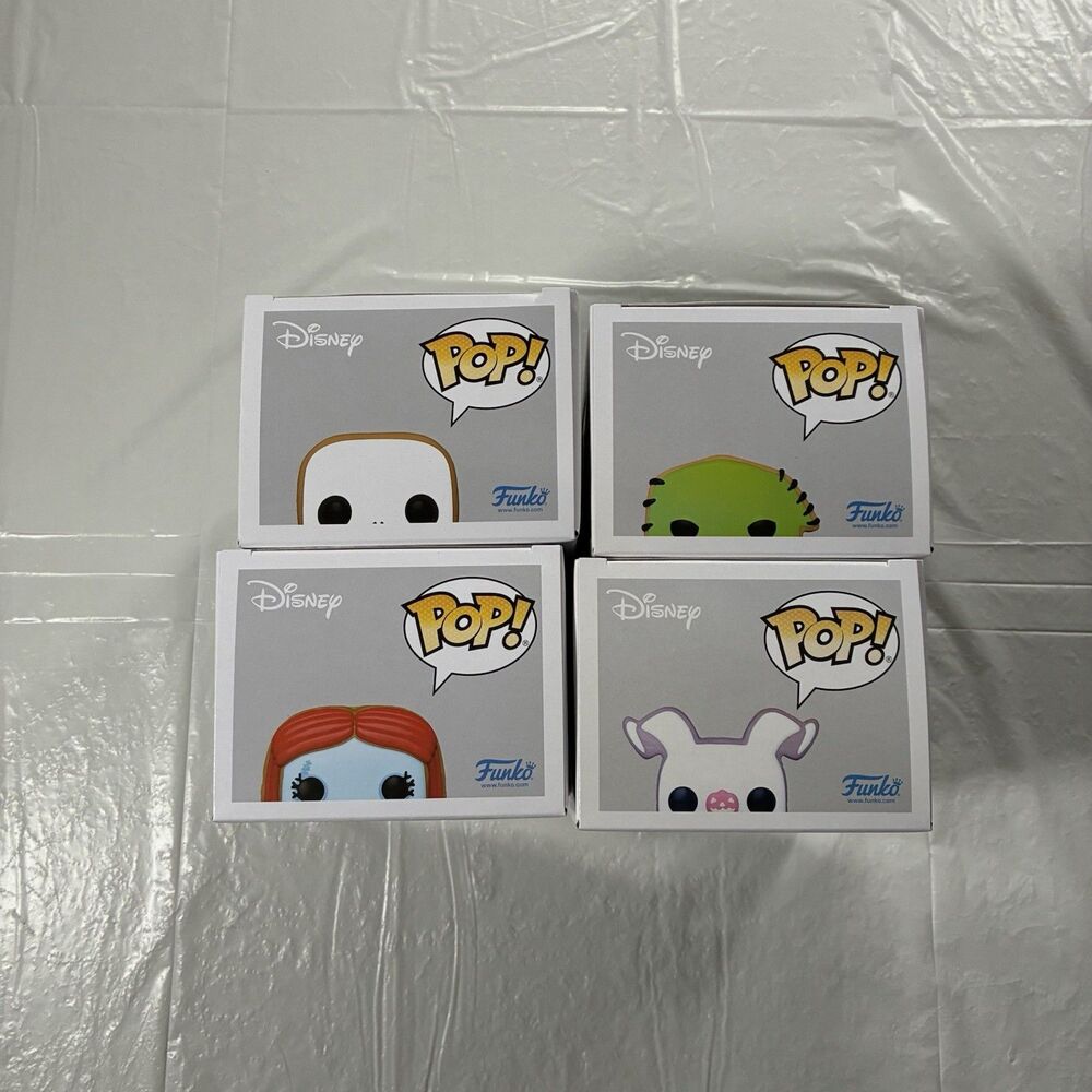 Lot Of 4 Funko Pops Nightmare Before Christmas Jack Sally Oogie Zero 1241 - 1244 - Picture 2 of 6
